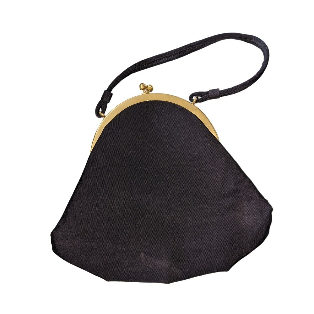 VTG J R Black Kiss Close Evening Purse Change Purse 50s 60s